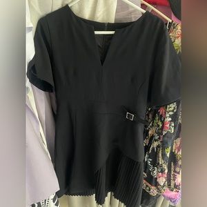 Tailored Military Pleat Short Sleeve Dress